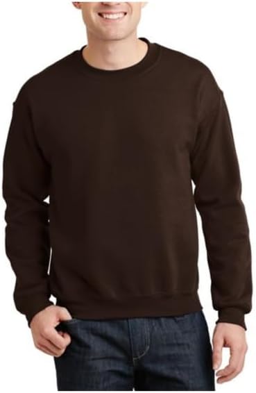 Gildan Unisex Adult Fleece Crewneck Sweatshirt, Style G18000, Multipack Dark Chocolate