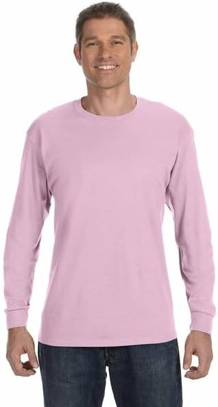 Cotton 6 oz. Long-Sleeve T-Shirt (G240) Light Pink