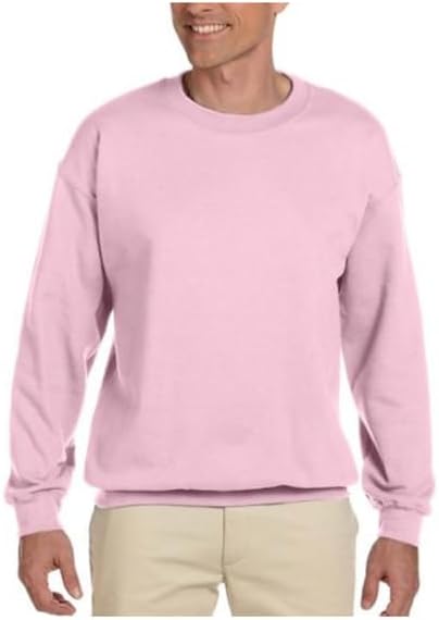 Gildan Unisex Adult Fleece Crewneck Sweatshirt, Style G18000, Multipack Light Pink