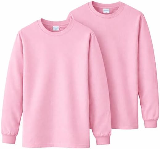 Gildan Adult Heavy Cotton Long Sleeve T-Shirt, Style G5400, 2-Pack Light Pink
